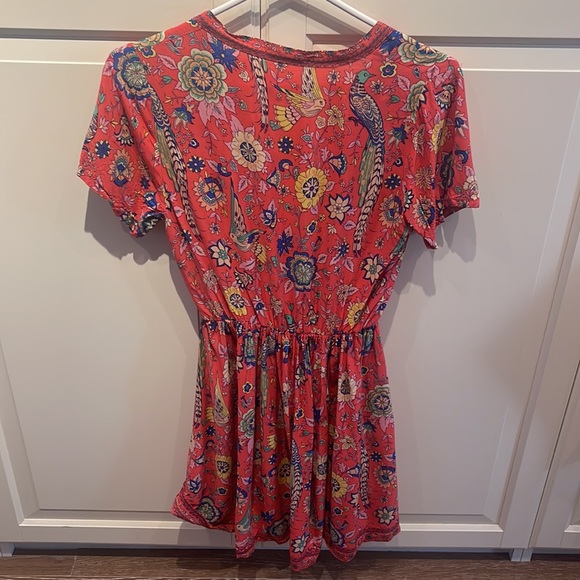 Flowy party dress. Flower pattern. - Picture 6 of 6